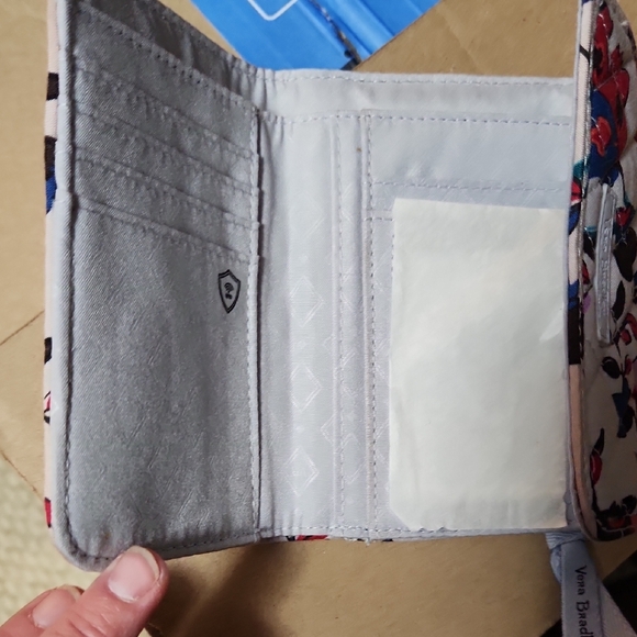 Vera Bradley Quilted Floral Wallet in Red and Blue - Picture 2 of 5